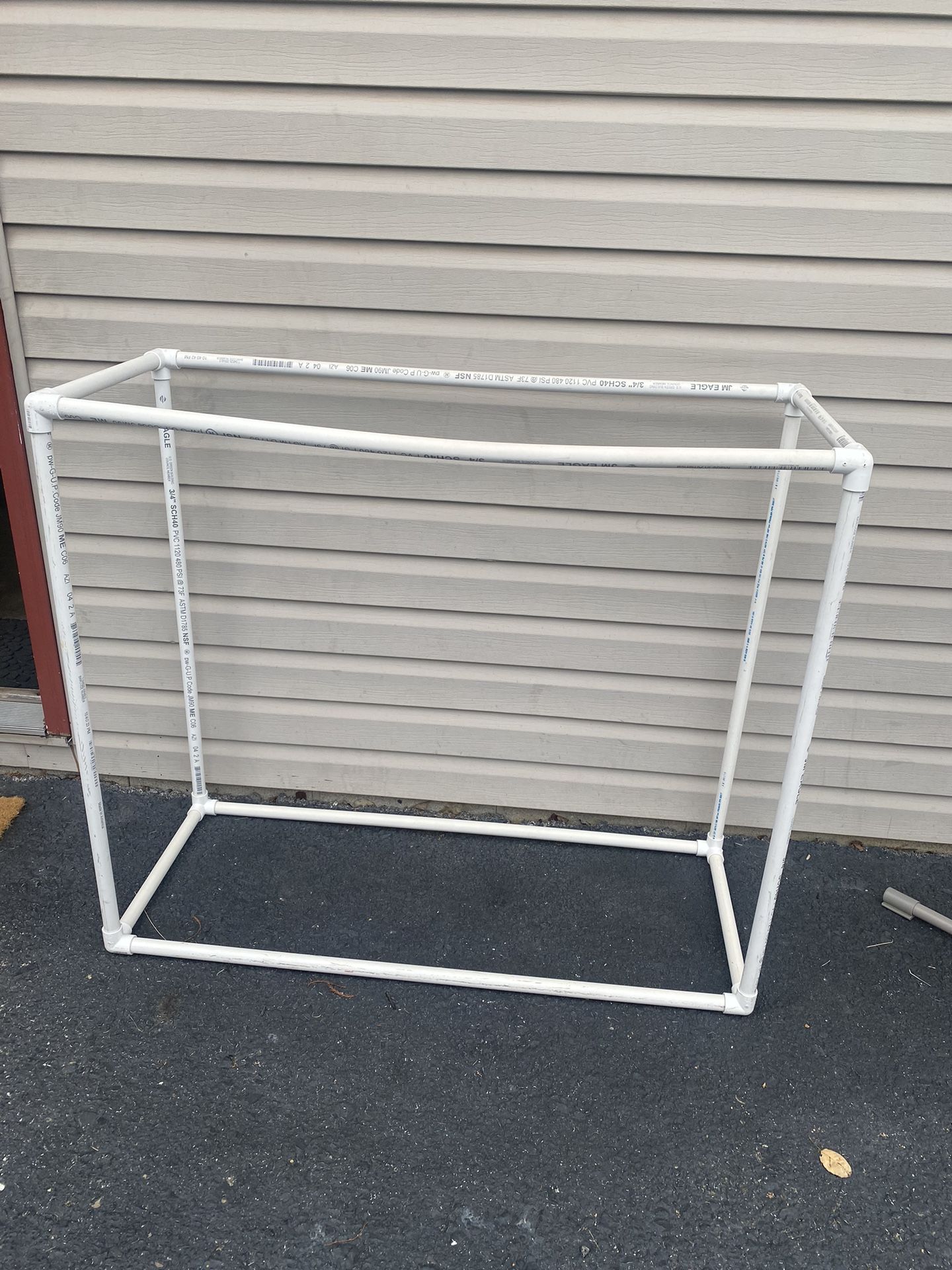 Towel Rack Made Out of PVC For Pool