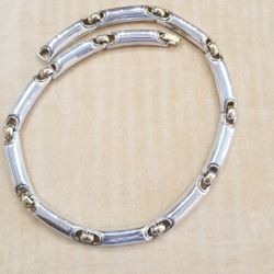 Two Tone Sterling Silver Collar 
