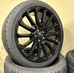 22” RANGE ROVER GLOSS BLACK WHEELS AUTOBIOGRAPHY STYLE RIMS + 285/35R22 TIRES