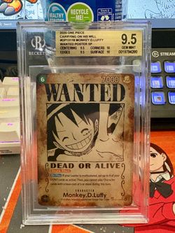 One Piece Luffy Wanted SP BGS 9.5 BECKETT ERROR