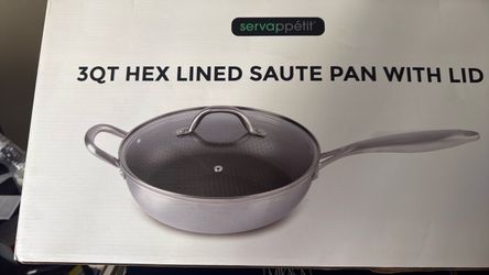 Servappétit 3Qt Hex Lined Saute Pan with Lid