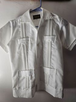 Zava Copacabana White Guayabera Shirt