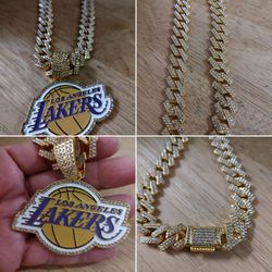 Lakers Cuban bling 24 inch necklace $50