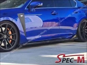 LEXUS GSF AG Style Carbon Fiber Side Skirts Add on Lip