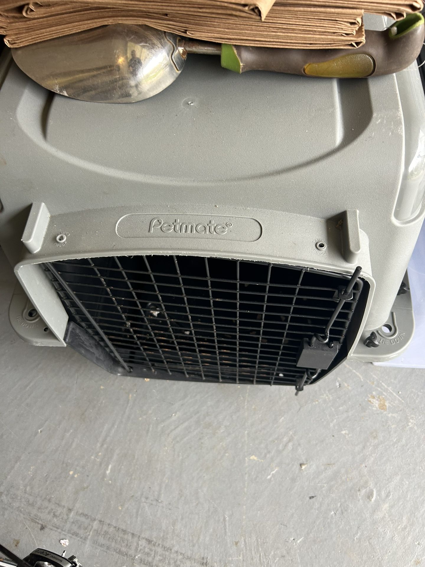 FREE - Medium Petmate Crate + Dogfood Bin