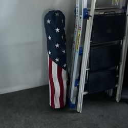 Outdoor Expressions American Flag Foldable Camping Chair, Red/White/Blue