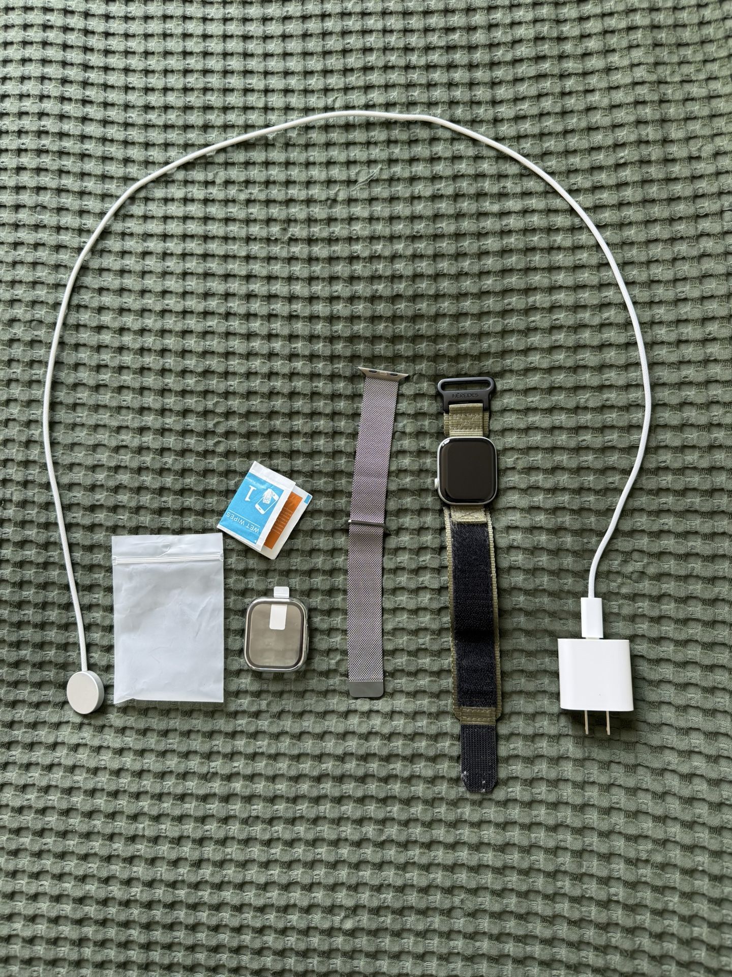 Apple Watch Series 10 GPS, 46mm Silver Aluminum Case With Natural Milanese Loop - S/M
