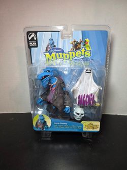 Palisades Rare BLUE UNCLE DEADLY OMGCNFO Exc Action Figure Muppet Show WHT GHOST