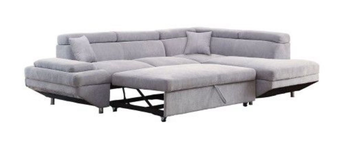 Free Grey Sectional Couch Sofa With Pull Out Bed!