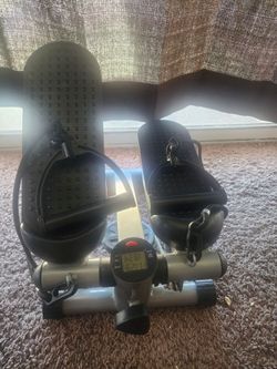 Mini Stepper Exercise Machine w/ Resistance Bands LCD Home Cardio Workout