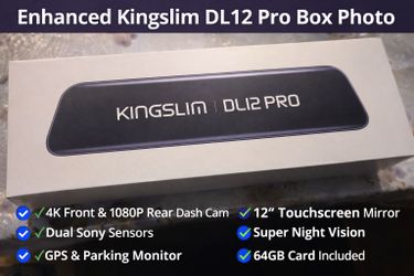 Kingslim DL12 Pro – 4K Mirror Dash Cam