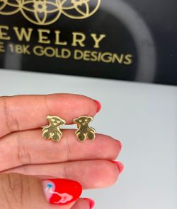 🧸 18K Gold Teddy Bear Earrings | Premium Quality at a Great Price