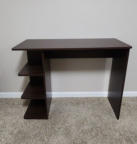 Brown Desk with 2 shelf - repaired. See 