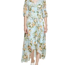 New CALVIN KLEIN Balloon-Sleeve Dress