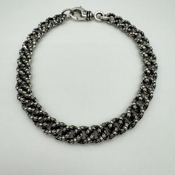 Brand New Chrome Hearts Extra Fancy Mini Link Gothic .925 sterling silver Bracelet