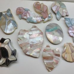 10 CUSTOM MADE BROOCHES 