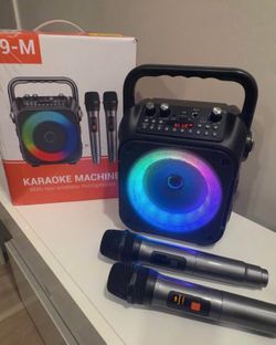 Karaoke Machine with Two Wireless Microphones