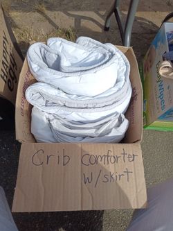 crib comforter with skirt