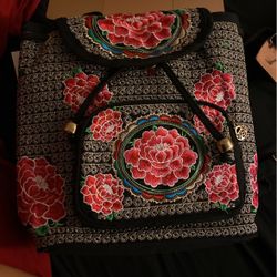 Traditional Mexican Flower Backpack