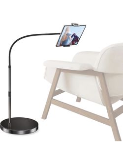 elitehood iPad Stand Floor, Adjustable Gooseneck Tablet Floor Stand, Compatible with 4.7-13in Kindle, iPhone and Tablets Tall iPad Holder for Bed with