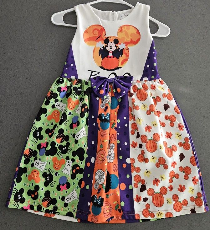 Mickey Halloween Party Dress Great For School PARTY Size 7/8 Used In Excellent Condition 