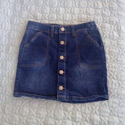 Vigoss Girls The Jagger Skirt Size 12 Button Down 4 pocket Denim Skirt Waist