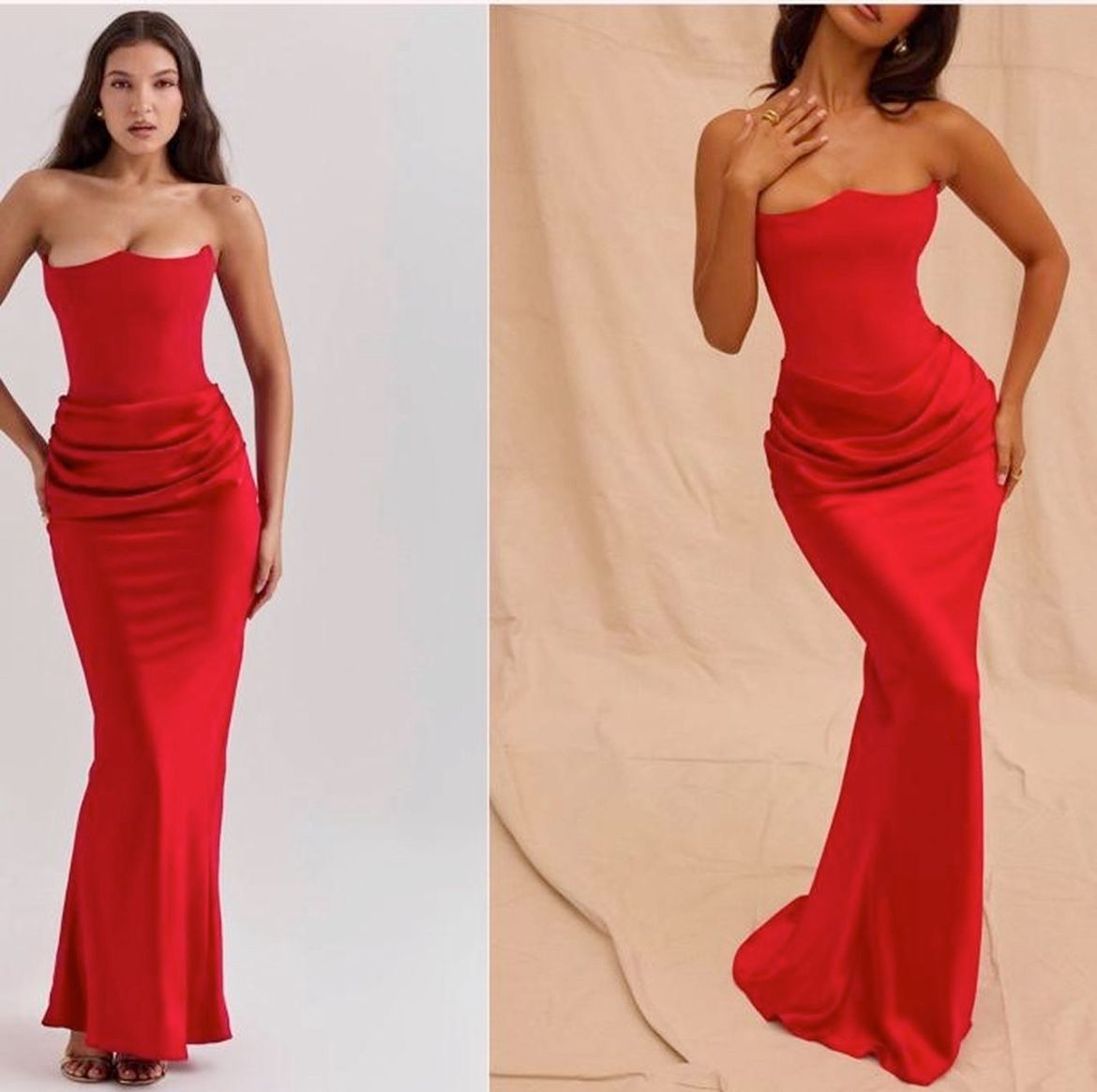 House of CB "Persephone" Scarlett Strapless Corset Maxi Dress