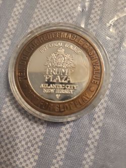 Trump plaza Atlantic city new jersey silver token