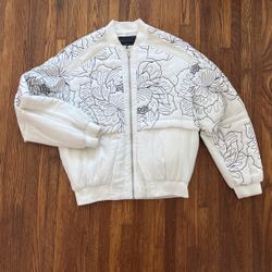 Designer floral embroidered bomber 