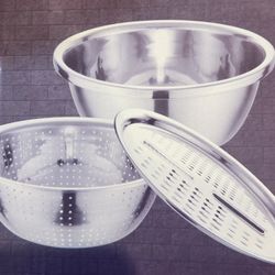 Multi-functional Set: Stainless Steel Grater, Drain Basket, Basin-28 cm (11”) Only use once.