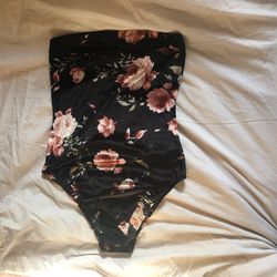 Urban Outfitters Velvet Floral One-piece Top