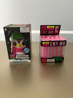 polar glow, penguin and candy swirl ice cube Needoh Squishmas bundle polar glow, penguin and candy swirl ice cube