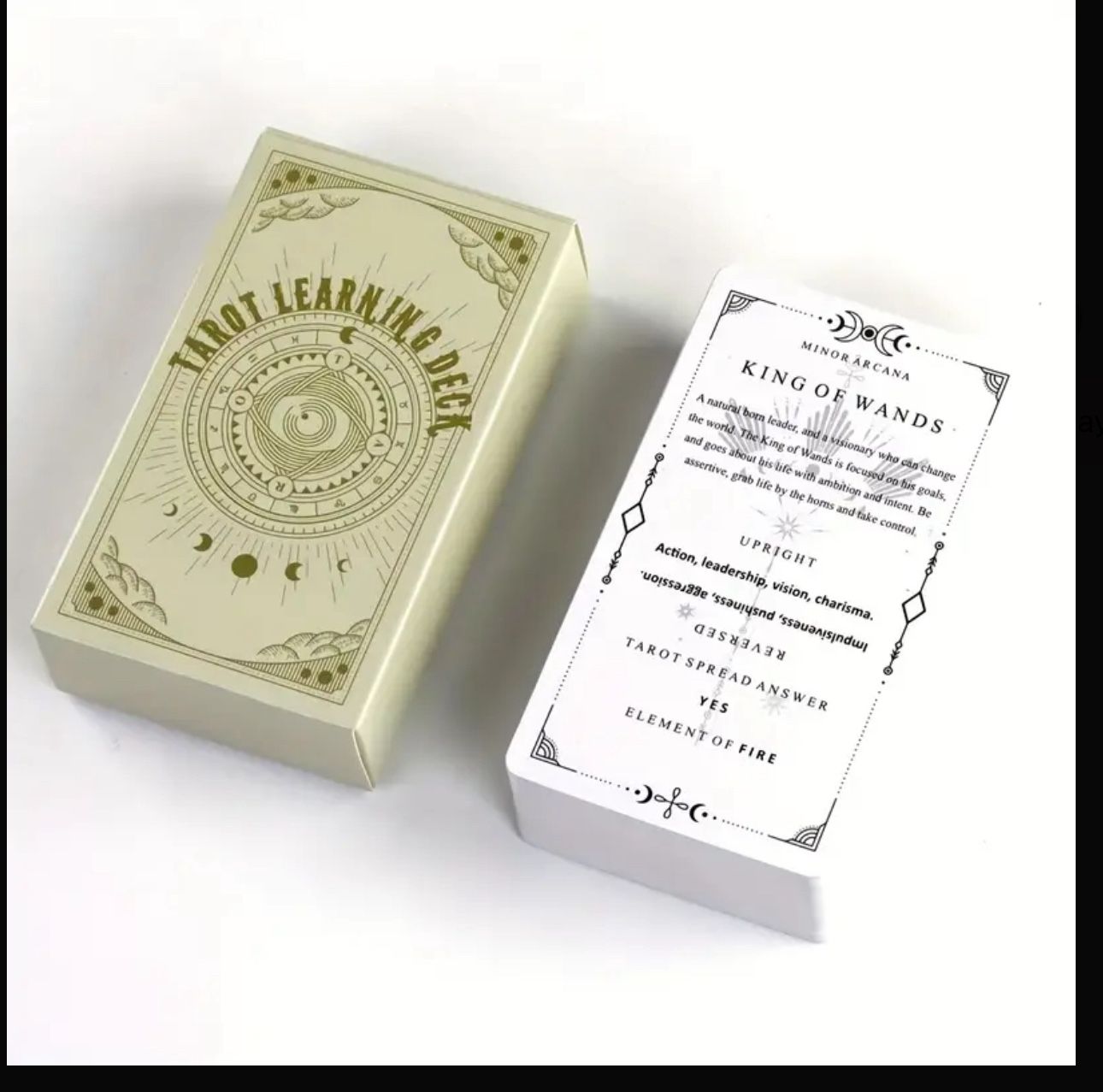 Tarot Learning Deck & Oracle Cards for Beginners - English Version, Paperboard Material, Fun Family Game for Birthdays & Spiritual Exploration, Learni