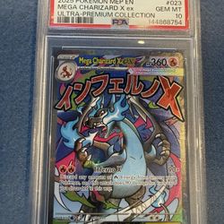 Mega Charizard X ex (023/MEP) black star promo from the 2025 Pokémon TCG Mega Evolution Ultra-Premium Collection (UPC)
