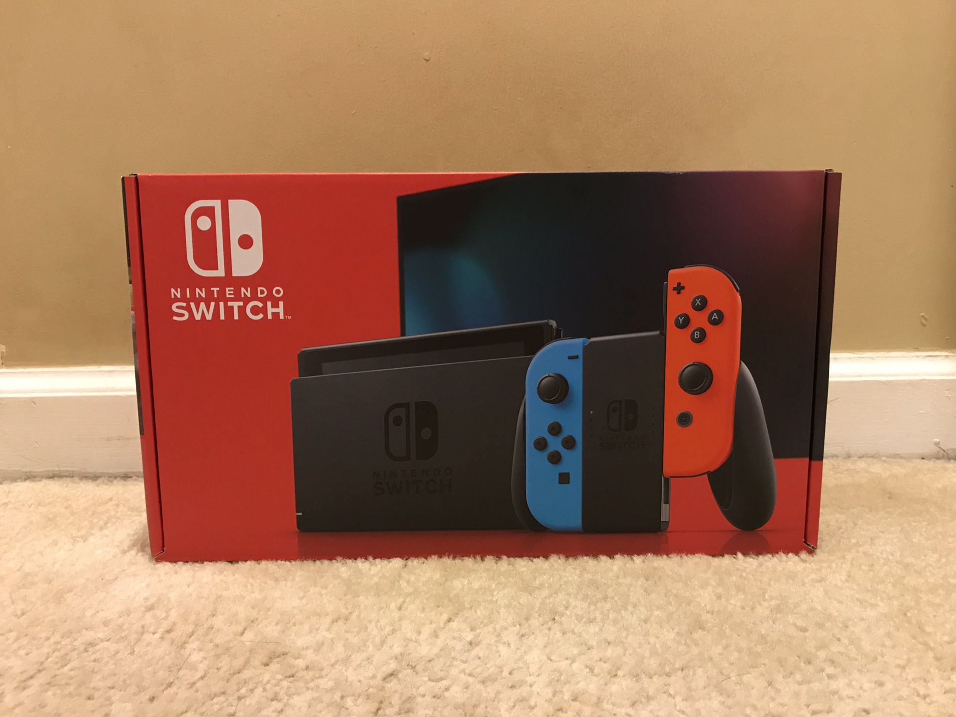 Nintendo Switch V2 with Neon Blue/Red Joy-Cons