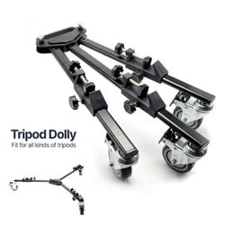 Camera & Camcorder Tripod Dolly Wheels, Safety Lock Professional Studio Use