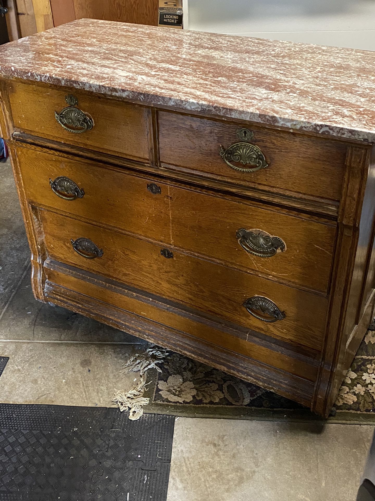 Lovely antique dresser with marble top