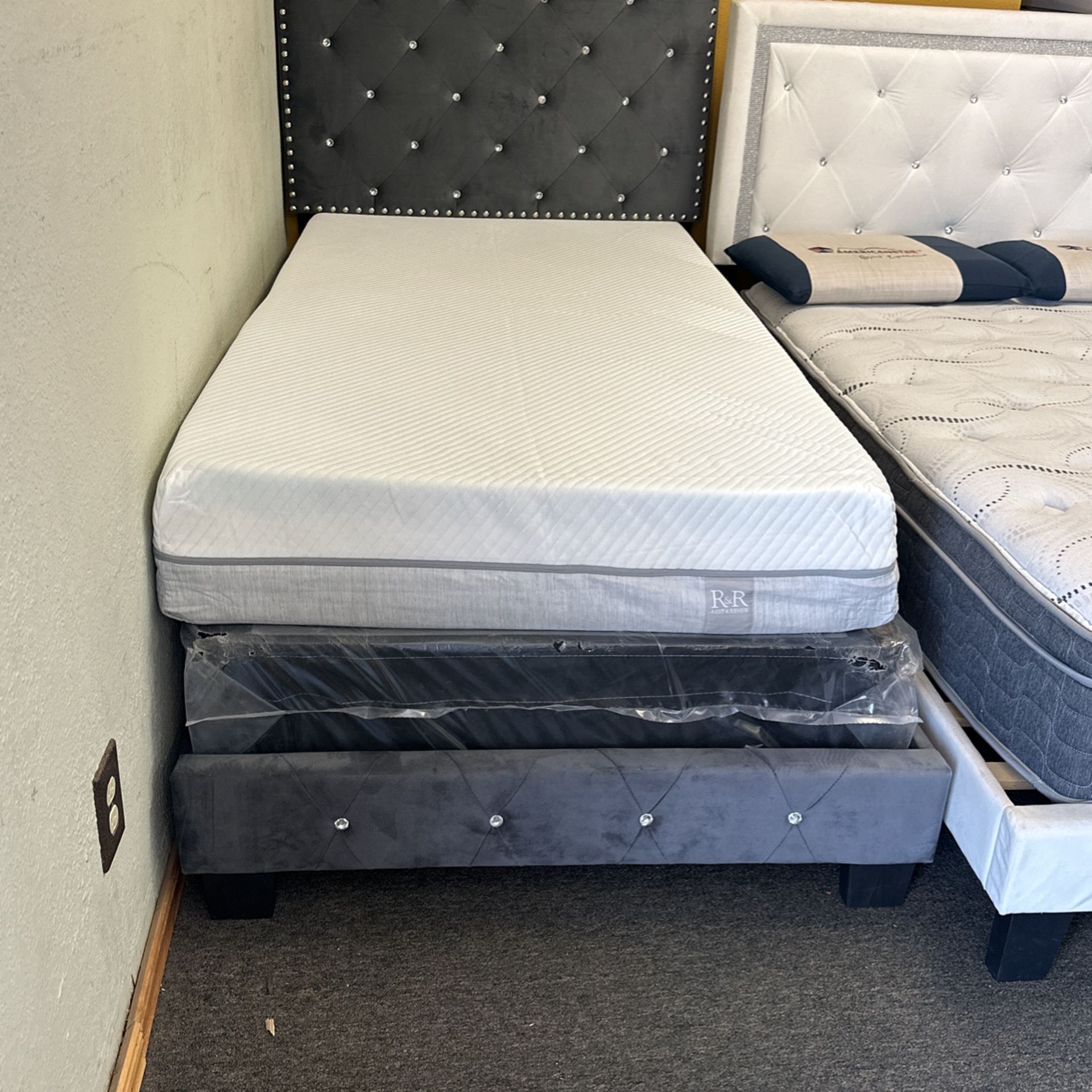 New Twin Size Bed With Mattress And Free Delivery