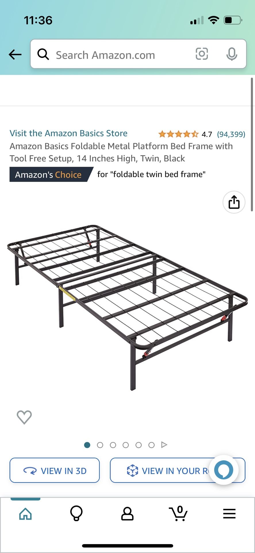 Twin Size Metal Bed Frame