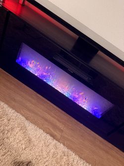 Electric Fireplace Insert with Color LED Flames