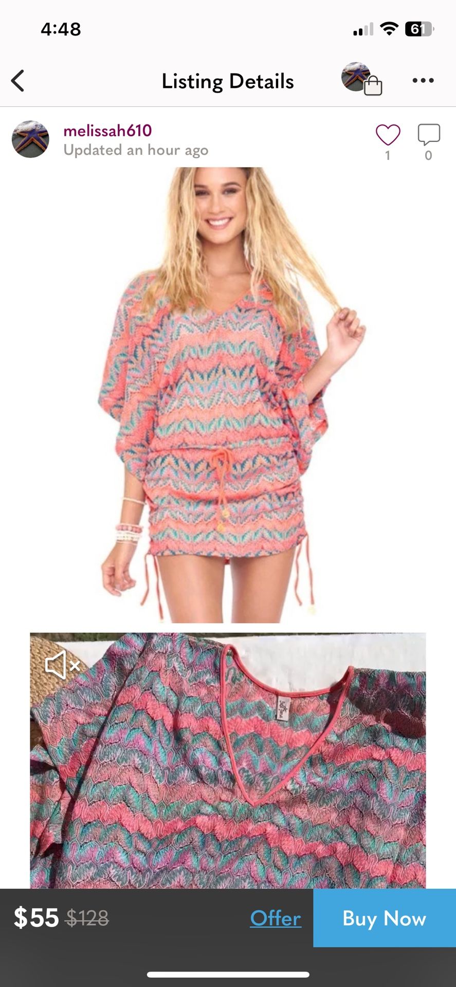 New white And Gold Fringe Cover Up