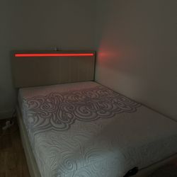 Full Size Upholstered Storage Platform Bed Frame, MATTRESS INCLUDED.