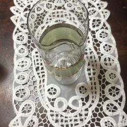 Vintage Mid-Century Modern Culver Starlyte Green 22 Gold Scrollwork 