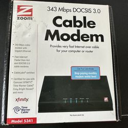 Cable Modem. Zoom 343 Mbps