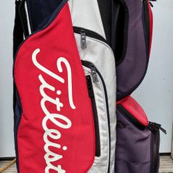 Titleist Cart 15 Golf 15 Way Cart Bag W/ Rain Cover 