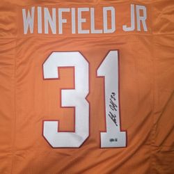 Antoine Winfield Jr. Autographed Custom Creamcicle Jersey - Beckett- Tampa Bay 