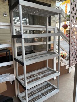 5 tier plastic shelf