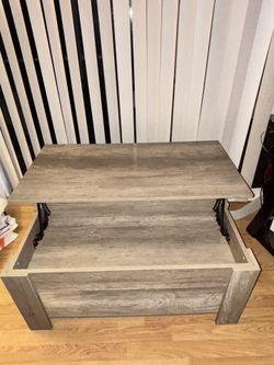 Gray Wood Lift Coffee Table (Or Best Offer) 