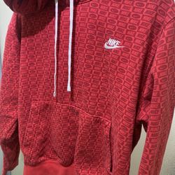Red Nike Print Hoodie
