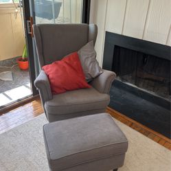 Gray Armchair And Ottoman TODAY